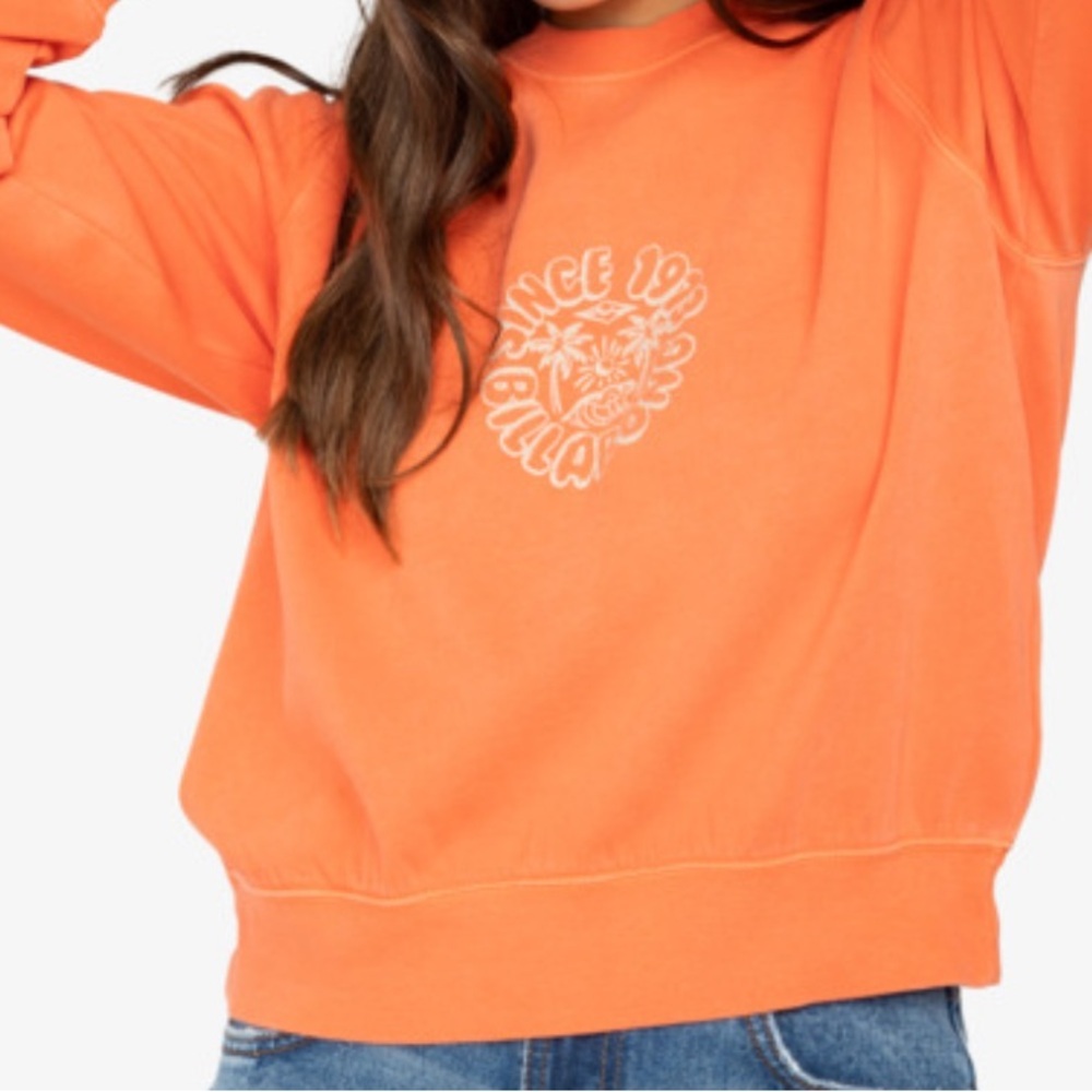 Billabong Paradise Orange Oversized Sweatshirt L